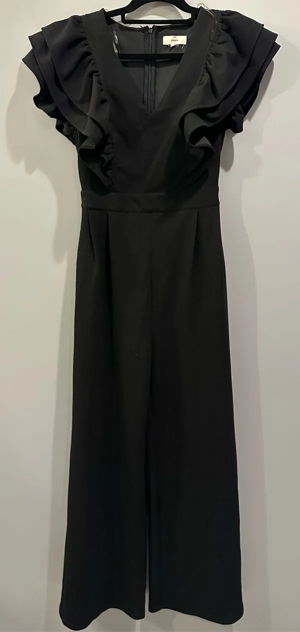 Entro Wide Leg Ruffle Sleeve Jumpsuit - Image 4