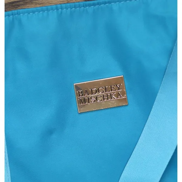 NWT Badgley Mischka Bag Lightweight Packable Travel Tote Bag Aqua Blue One Size - Image 13