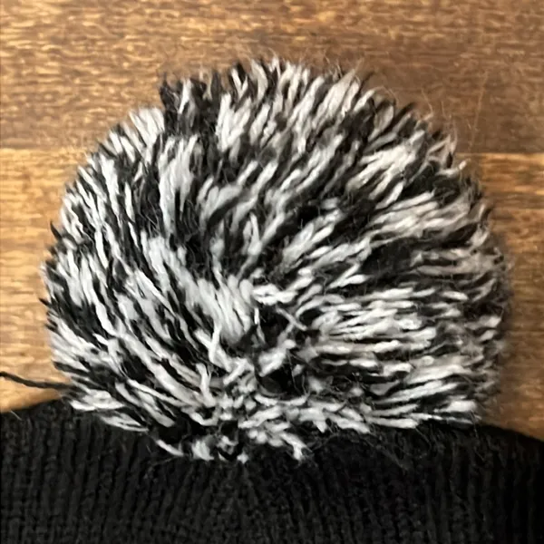 PINK Victoria’s Secret Black & White Pom Pom Beanie - Image 6