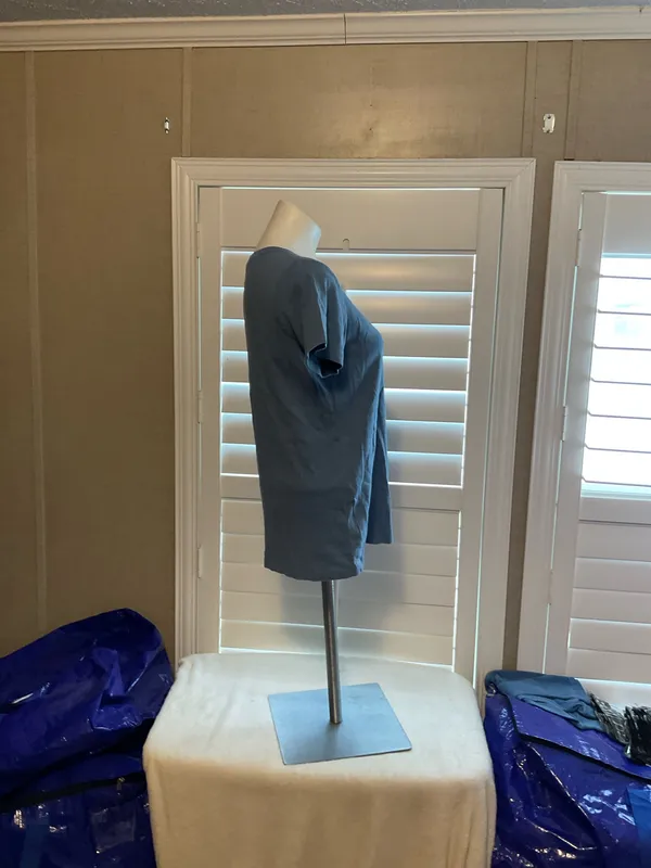 Eddie Bauer Slate blue V-neck tee - Image 2