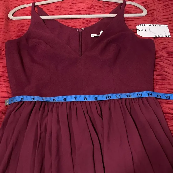 NWT Dress the Population Alicia Dress Burgundy – Size Medium - Image 12