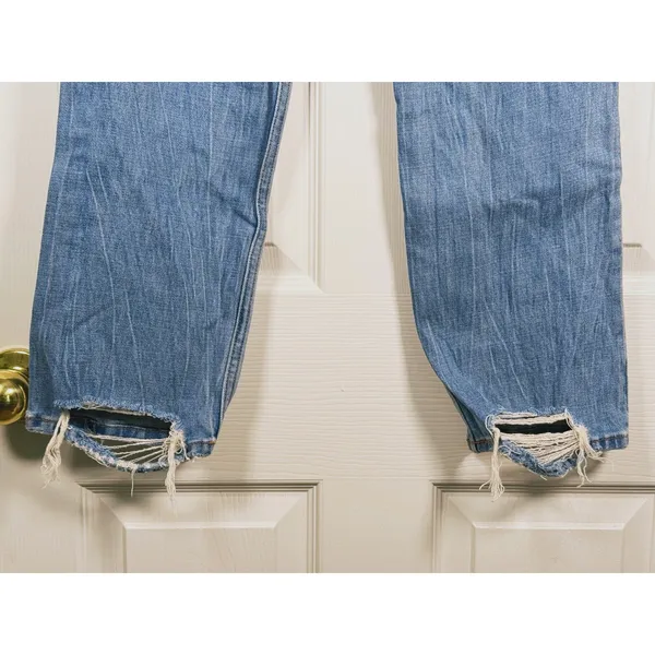 Abercrombie & Fitch Ankle Straight Ultra High Rise Jeans Size 26 Blue Minimalist - Image 6