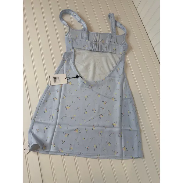 NWT Rumored North Country Midi Dress Blue Forget-Me-Not Cut Out Empire Size L - Image 3