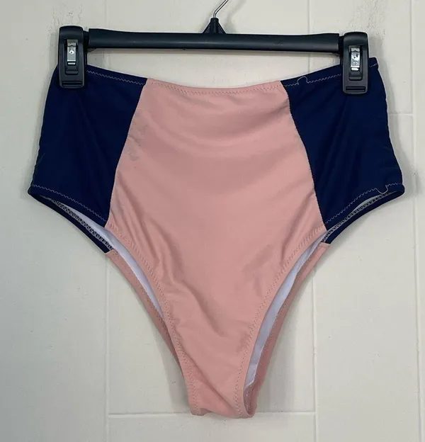 Cupshe Pink And Navy High Waisted Bikini Swimsuit ~ Women’s Size M - Image 6