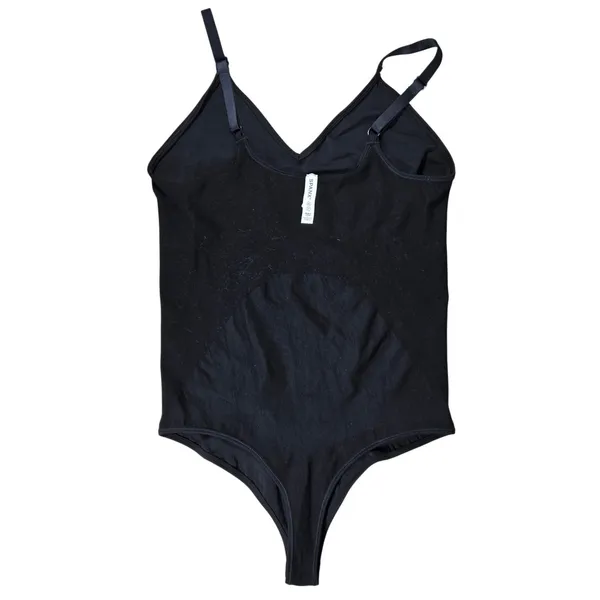 Spanx Black Thong Bodysuit V-Neck Adjustable Straps Size 3X Shapewear - Image 4