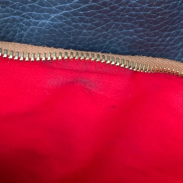 💙🤎 Vintage 80s Dooney & Bourke J9243546 Pebble Grain Leather Navy Blue & Brown Shoulder Bag $268.00 🤎💙 - Image 16