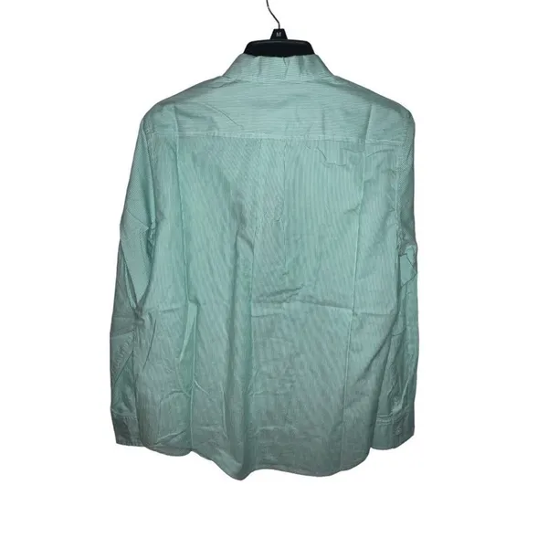 Everlane Womens Cotton Oversized Shirt 2‎ Mint Green White Pinstripe Button Down - Image 2