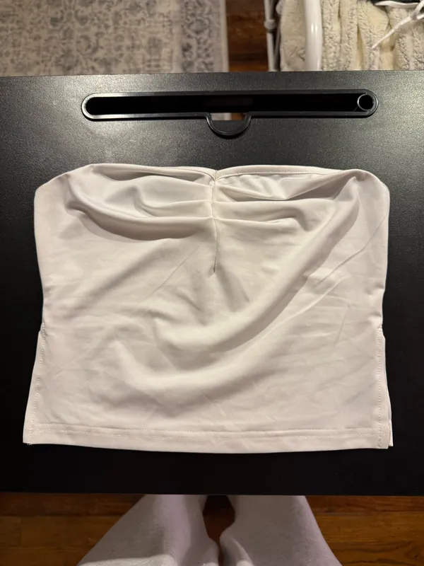 SHEIN Cropped White Tube Top - Image 2