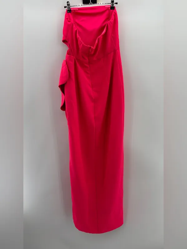 Jewel Badgley Mischka Strapless 3D Floral Maxi in Coral UK12/US8 - Image 7