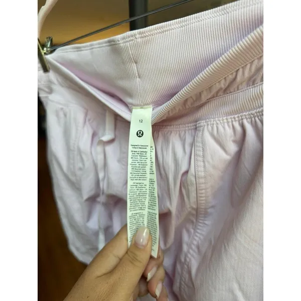 Lululemon Dance Studio high-rise shorts pink 12 elastic waistband - Image 2
