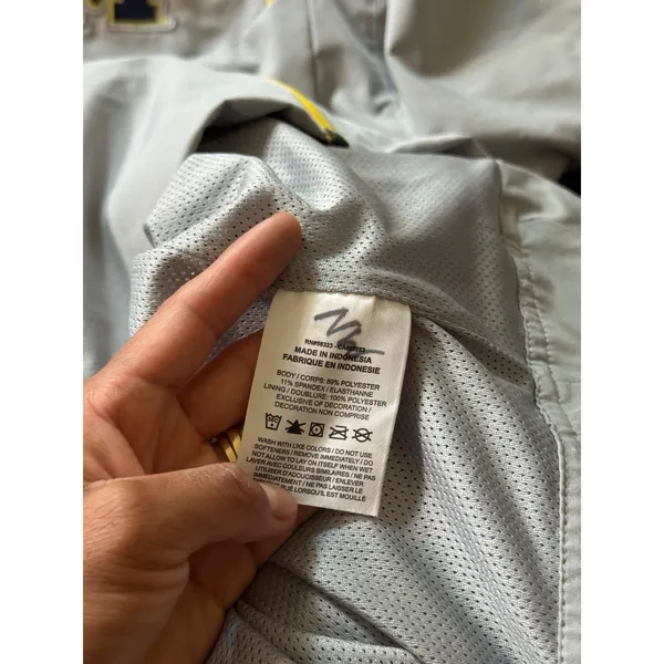 Nike‎ Michigan Wolverines Men's Silver Full-Zip On Field Jacket Size Small - Image 7