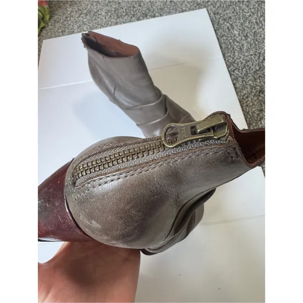 Kork Ease Brown Leather Ankle Boots Womens 8.5 Casual Booties Fall Square Toe - Image 10