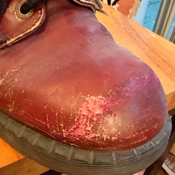 Vintage Dr. Martens Made in England Oxblood 3-Eye/1461 oxford's Women's sz 10 - Image 10