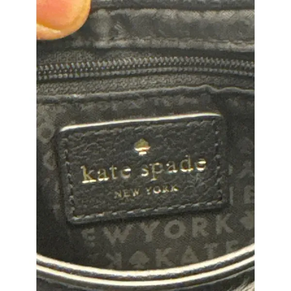 Kate Spade NY Black Leather Saddle Crossbody‎ Bag Adjustable Strap Boho Chic - Image 7