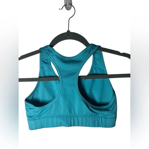 Nike Dri-FIT Swoosh Sports Bra Teal Blue Racerback‎ Women’s Size S - Image 5