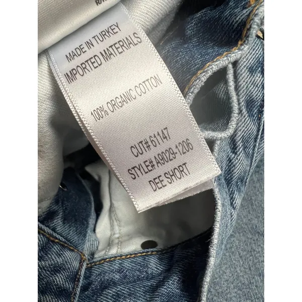Agolde‎ Dee Short in Turmoil Distressed Denim Shorts Size 31 High Rise - Image 8