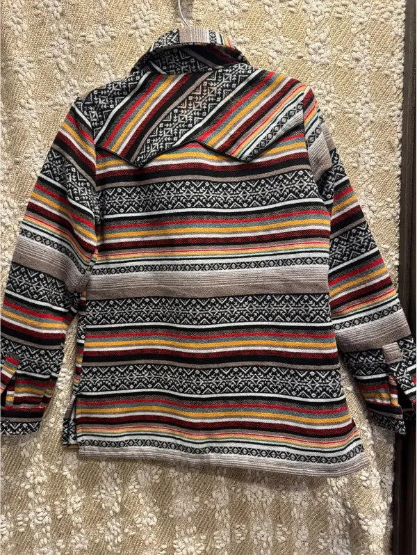 Cruel Girl Cruel Denim Women's Serape Stripe Western Aztec Quilted-Lined Jacket/Coat Size S - Image 7