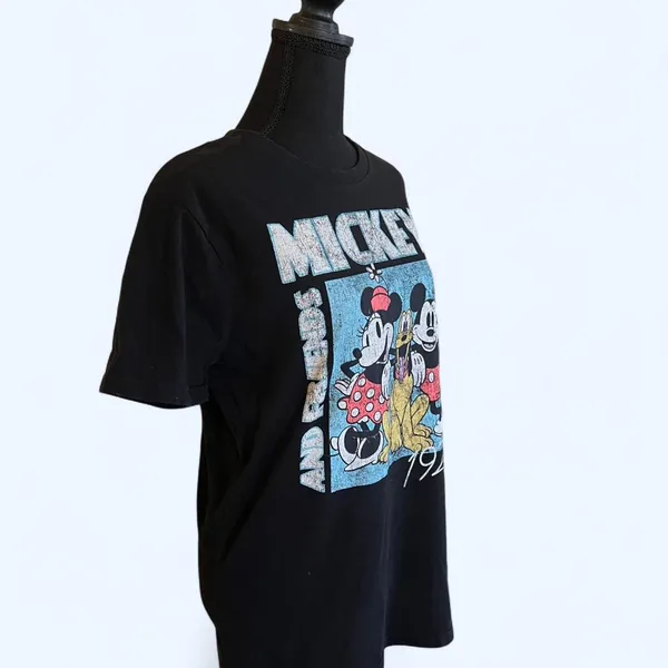 Disney Mickey Mouse black cotton t-shirt Size Medium - Image 3