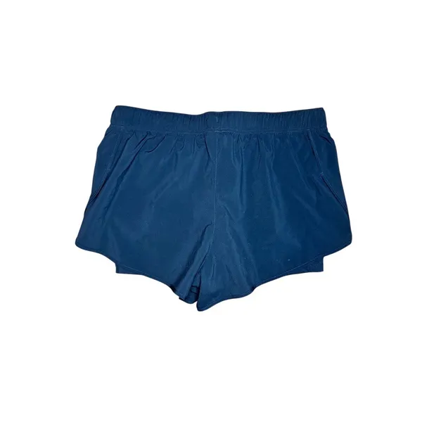 New Balance Womens Running Shorts Navy Blue Built-In Brief Lined Size M - Image 8