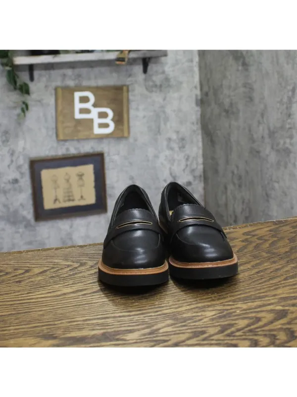 Clarks Westlynn Glow Penny Loafer 26184333 Black Leather 5M - Image 3