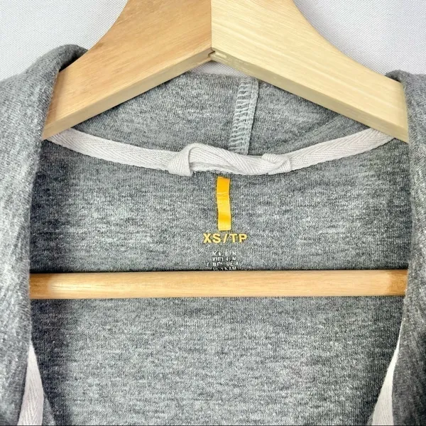 Lucy Light Gray Half Zip Pullover Hooded Sweatshirt‎ XS - Image 3