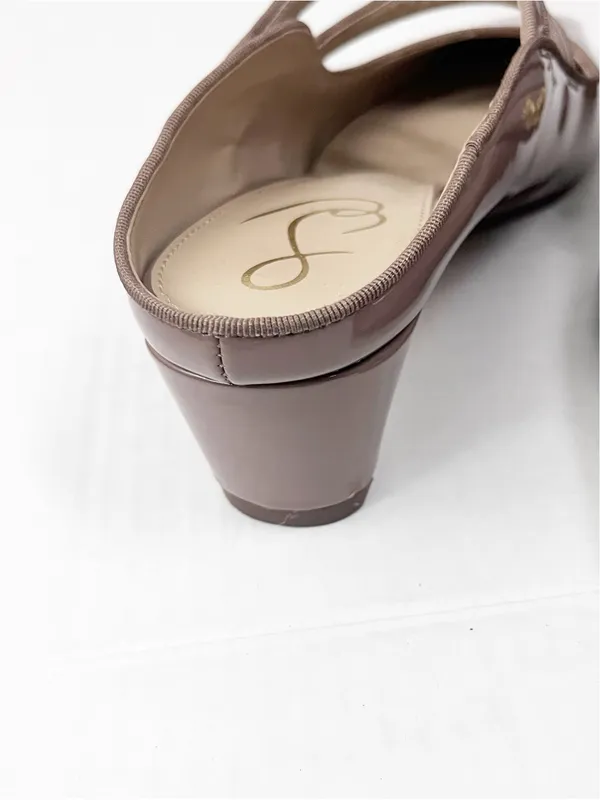 SAM EDELMAN McKenna Nude Patent Leather Strappy Mary Jane Mules Size 9 - Image 7