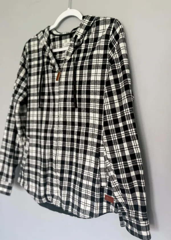 L.L.Bean Plaid Zip Up - Image 5