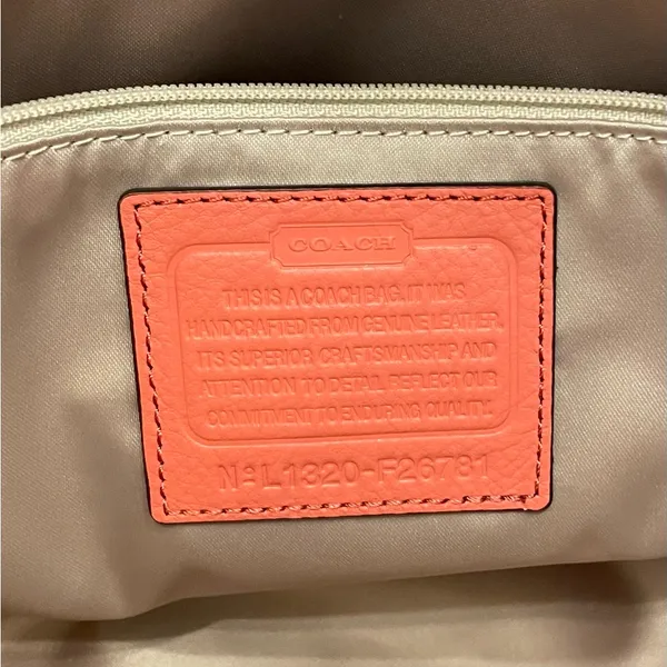 Coach Taylor Marin Satchel in Coral with Silvertone Hardware - Image 9