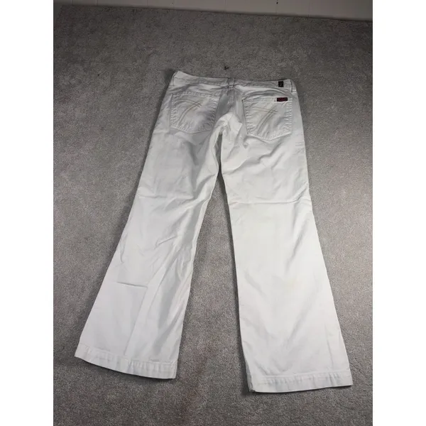 seven for all mankind jeans stovepipe jeans white 29 - Image 8