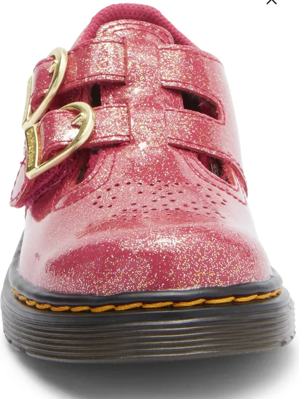 NEW Dr. Martens 8065 Big Kids Sz 6 Ladies Sz 7 Fuchsia/Silver/Gold Glitter Shoes - Image 7