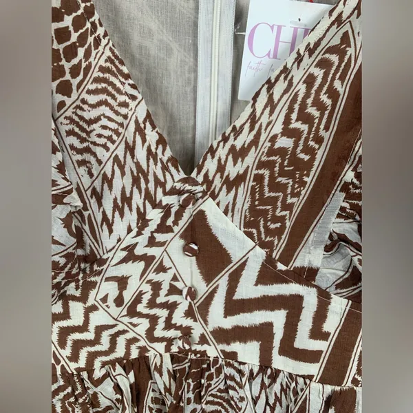 KARLIE CLOTHES Geometric‎ Tribal Midi Dress Sz M NWT - Image 3
