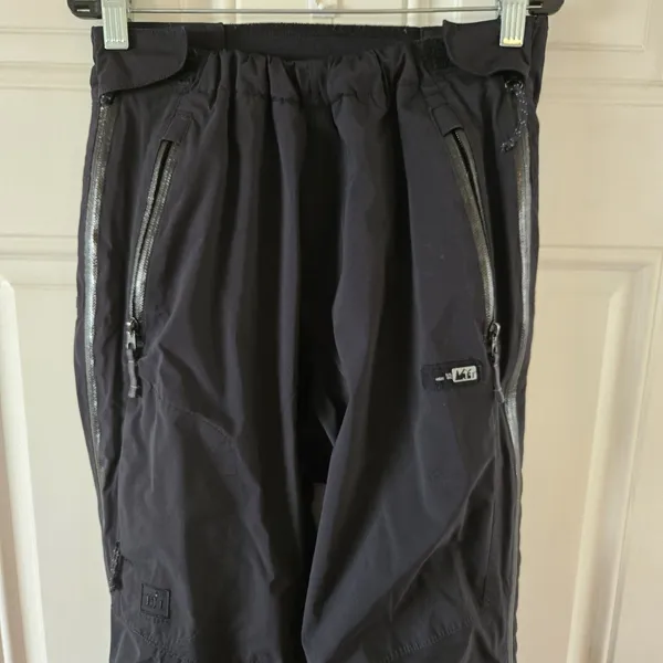 REI Women XS Black Full Side Zip Snow Ski Shell Pants Waterproof Alpine Outdoor - Image 2