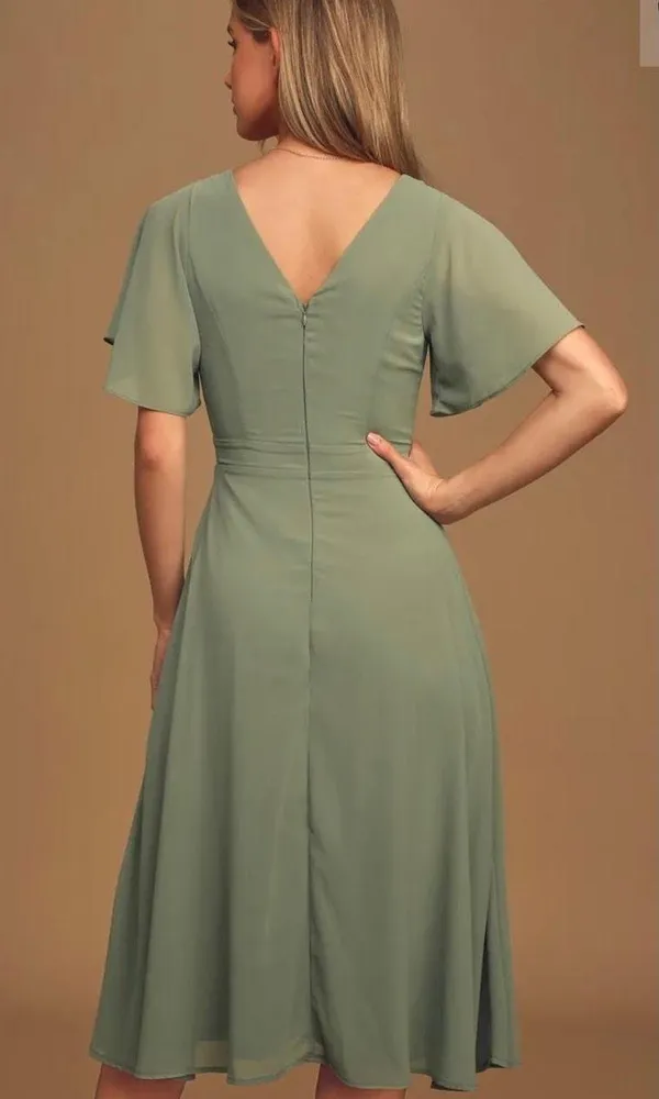 Birdy Grey Sort Sleeve Midi Dress - Image 2