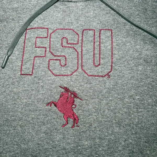 Nike Team FSU Florida State Seminoles Hoodie Sweatshirt Gray Womens L College - Image 4