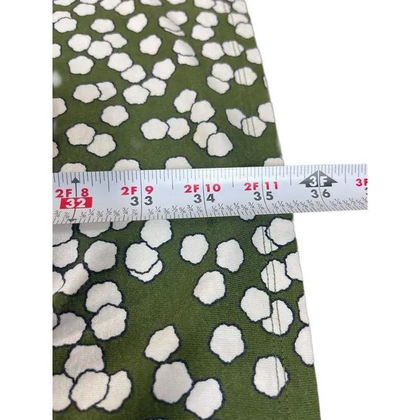 Boden Green White Floral Dress 8L Short Sleeve Fit & Flare Pockets Modal - Image 11