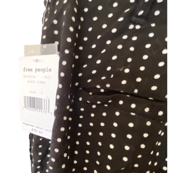 Free People Black Polka Dot Shorts‎ nwt - Image 5