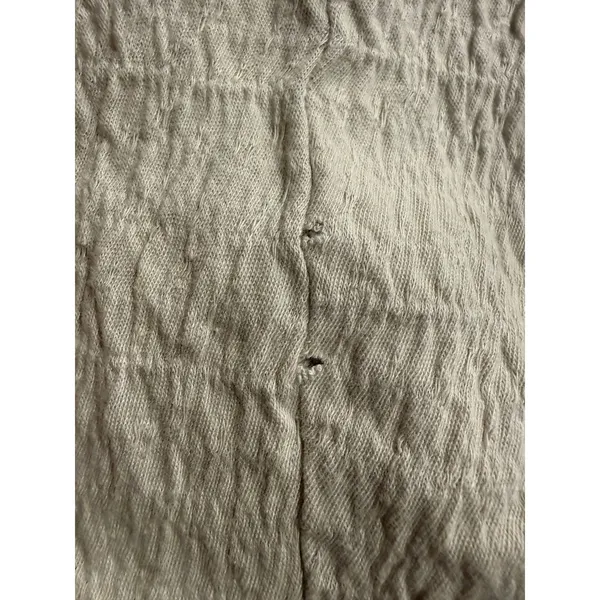 Free People Textured Gauze Babydoll Tunic Top‎ Beige XS Smocked Button Back - Image 7