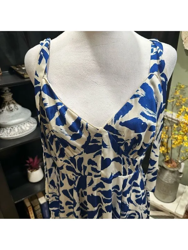 Alexis for Target Asymmetrical Botanical Blue Dress – Size M - Image 4