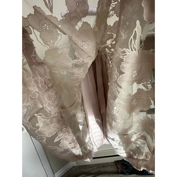 En Saison Anthropologie XS Beige Lace Midi Maxi Dress Wedding Guest Semi Formal - Image 8