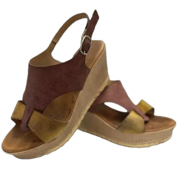 Wedges Made In Spain Tan Size 9 - Image 4