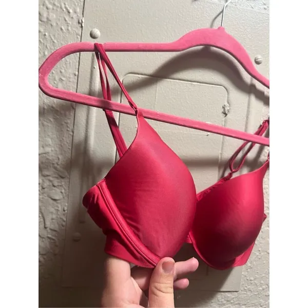 Victoria’s Secret Red Full Coverage Bra Woman’s Size 34C - Image 2