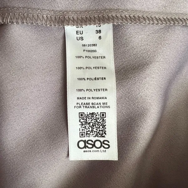 Asos Gray 3/4 Sleeves Mini Dress, US6 - Image 8