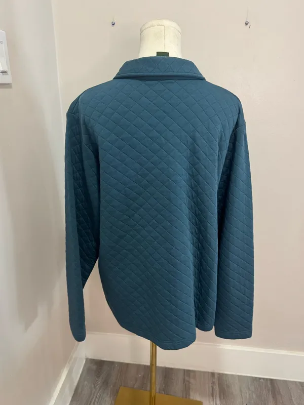 Vintage L.L.Bean quilted sweatshirt jacket Large - Image 3