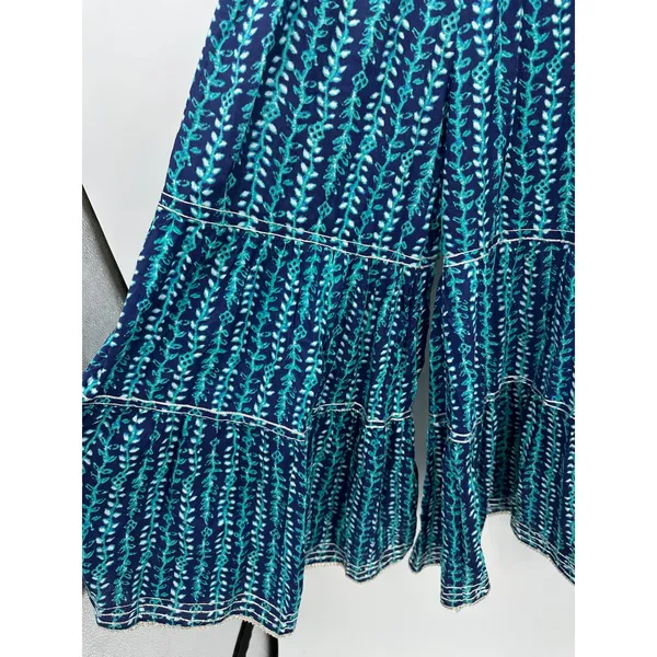 Boho Wid Leg Palooza Pants Size L Floral Gypsy Hippie Festival‎ - Image 4