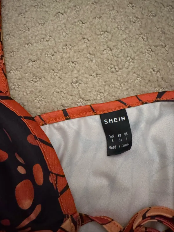 SheIn Monarch butterfly orange tie top - Image 2