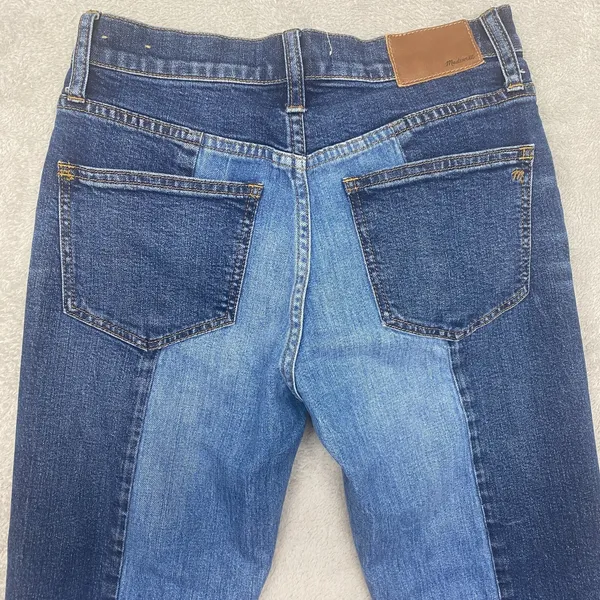 Madewell Jeans Womens 23 Cruiser Straight Blue Cotton Denim Medium Wash Crop - Image 9