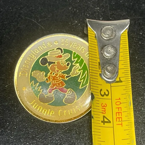 Disney Vtg 1990 Disneyland 35 Years of Magic Mickey Mouse Jungle Cruise Pin Anniversary - Image 3