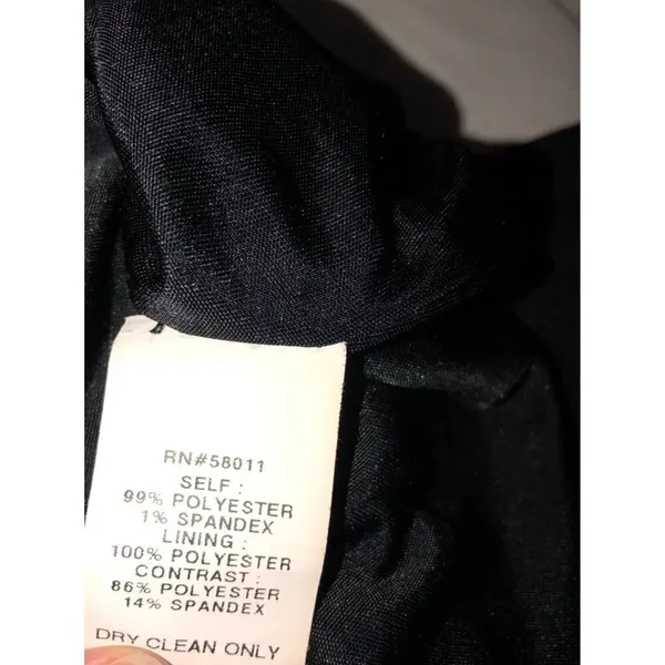 David Meister Dress Size 4 Black Sheer Top Short Sleeve Chic Classic USA - Image 11