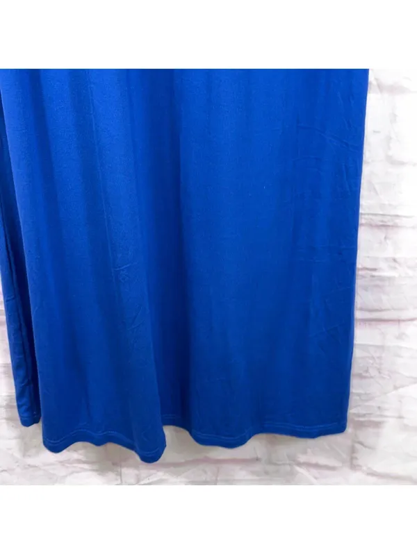 Women’s Royal Blue Sleeveless Maxi Dress Size Large - Image 4