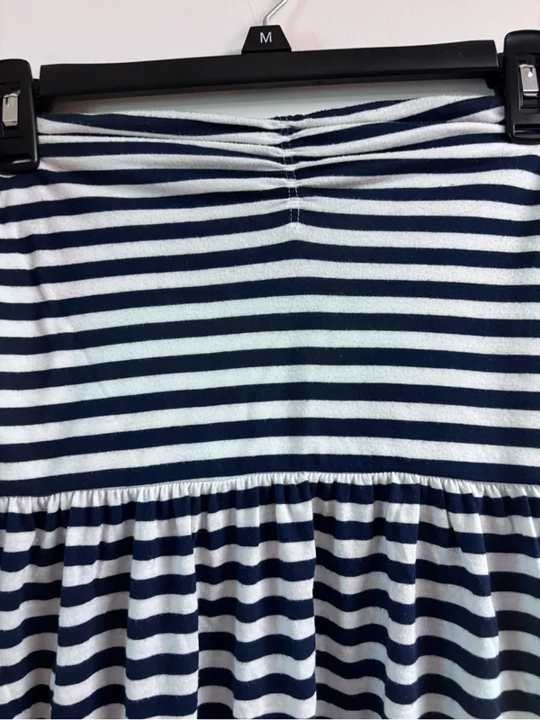 American Eagle Y2K Striped Navy and White Tube Dress - Image 2